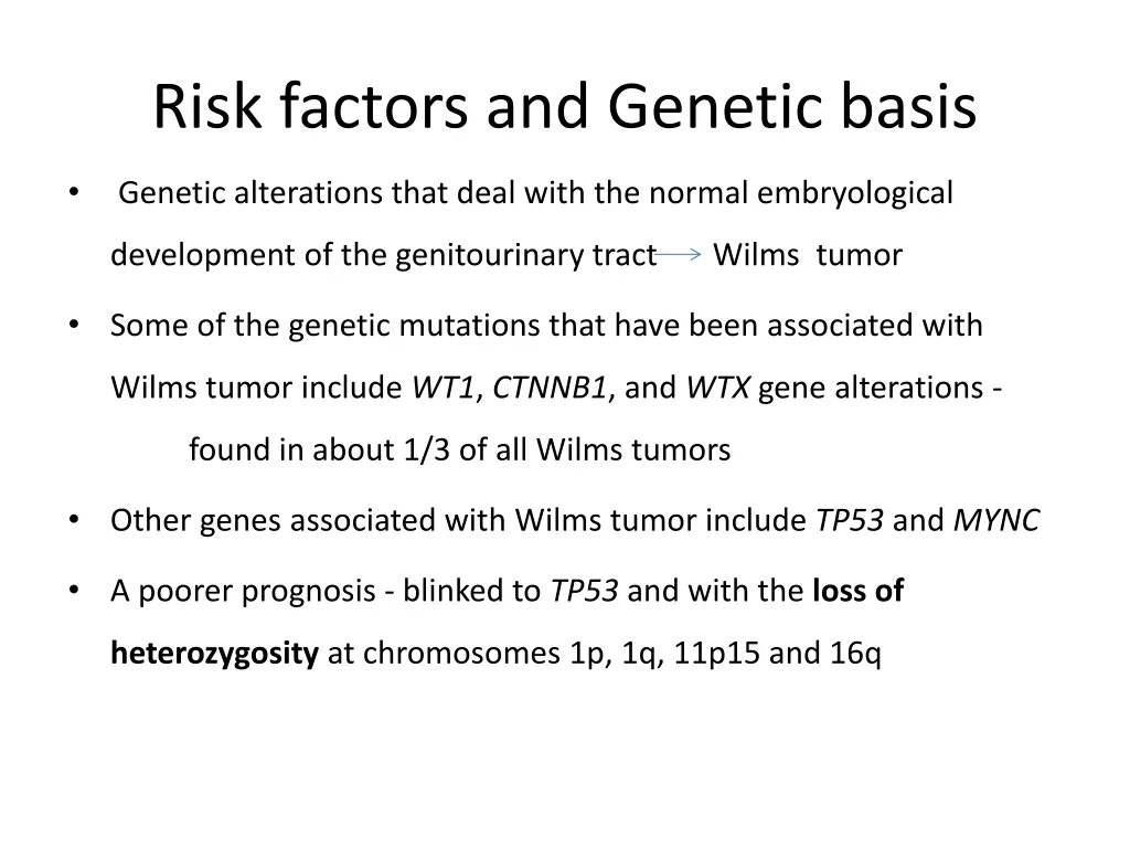 risk factors and genetic basis 1