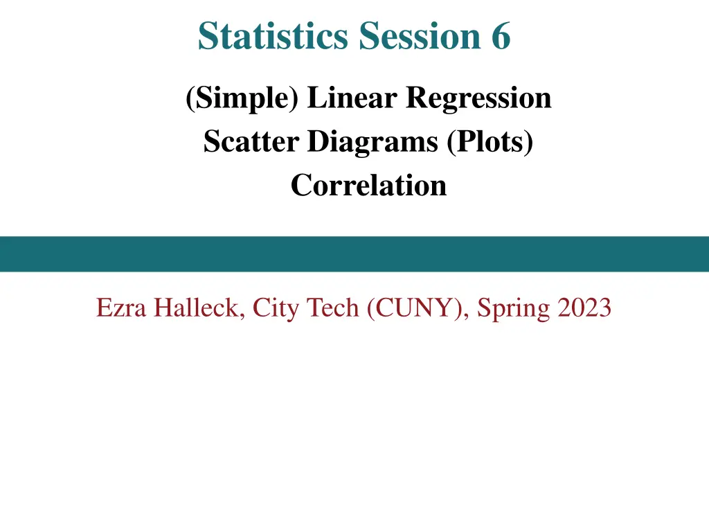 statistics session 6