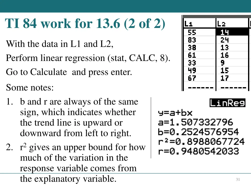 ti 84 work for 13 6 2 of 2
