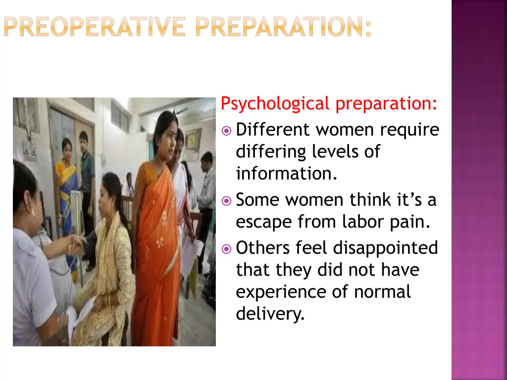preoperative preparation