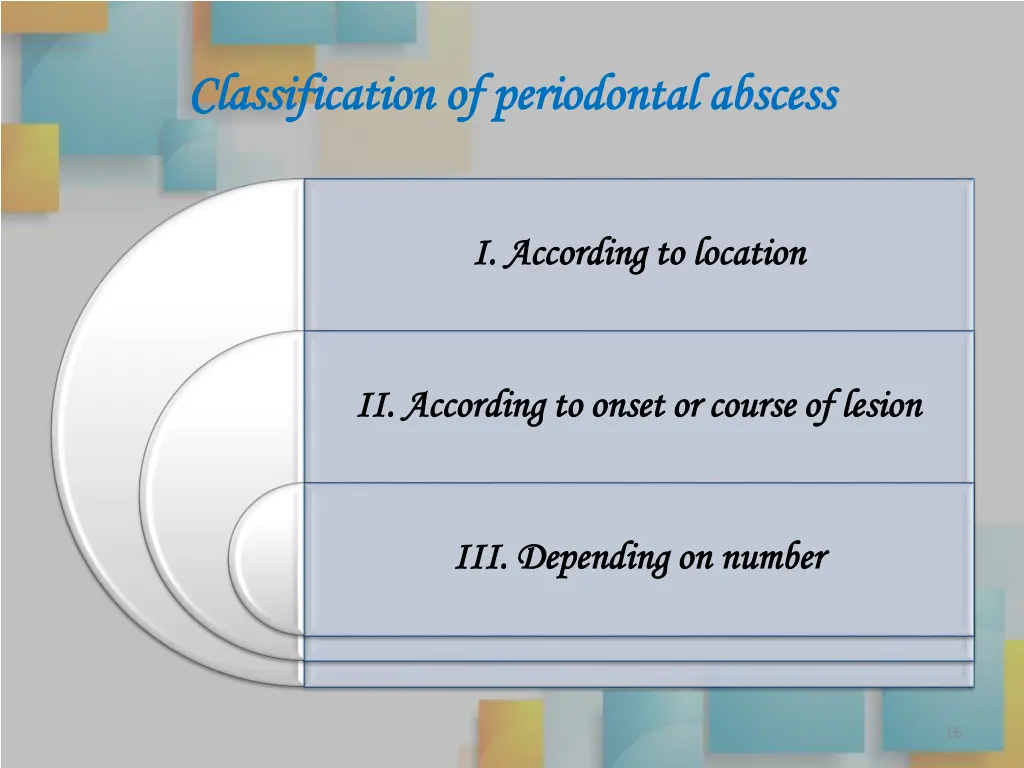 classification of periodontal abscess