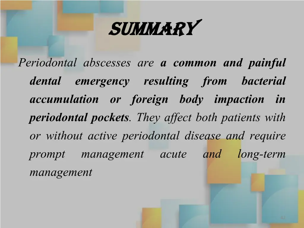 summary summary
