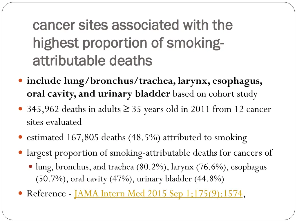 cancer sites associated with the cancer sites
