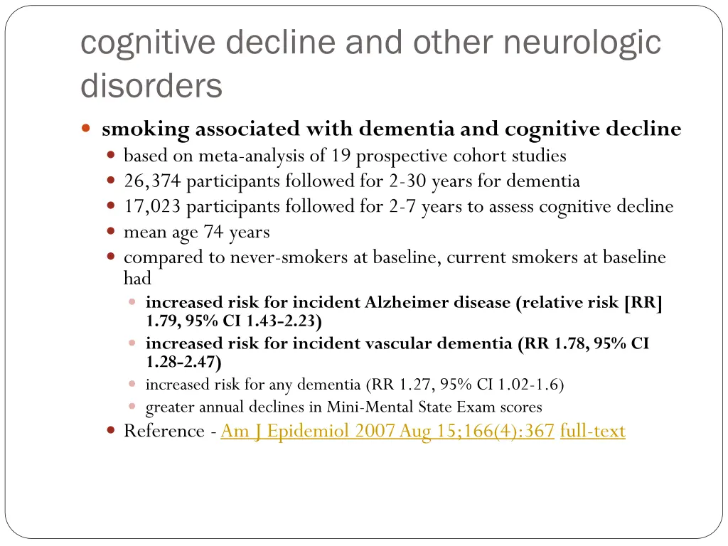 cognitive decline and other neurologic disorders
