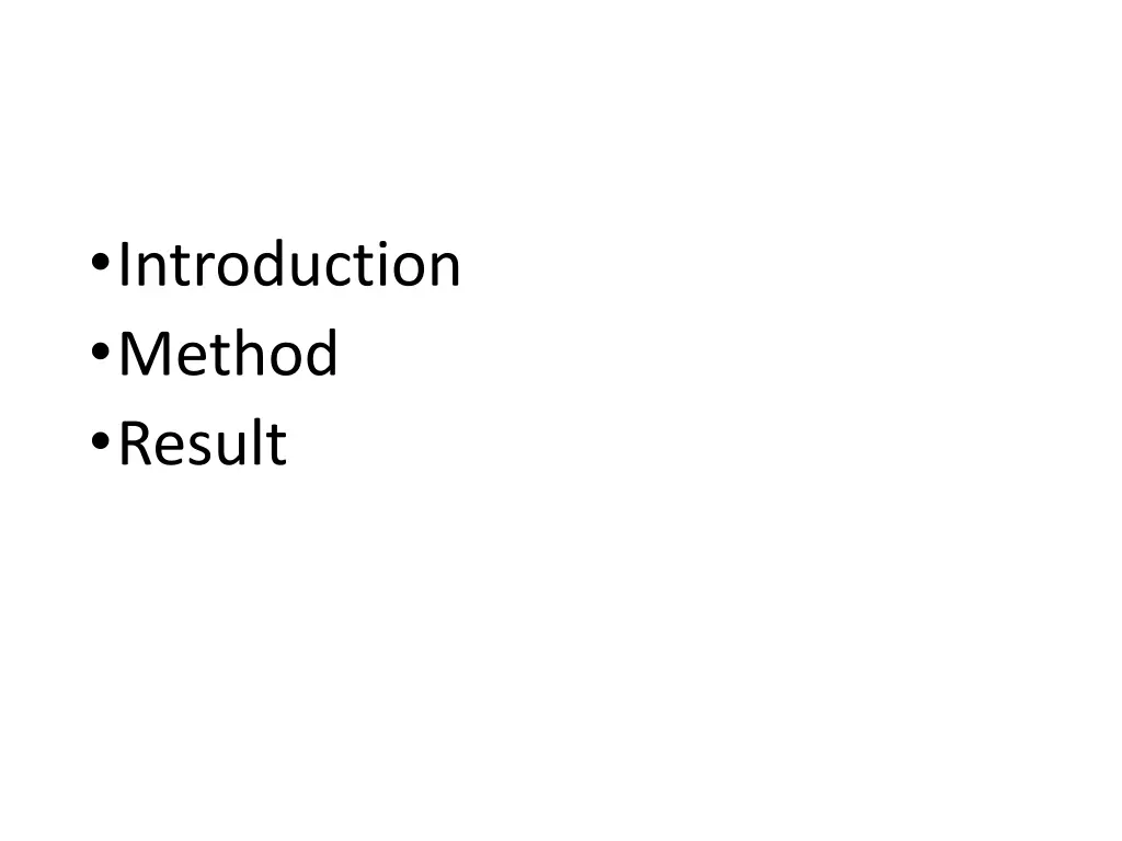 introduction method result