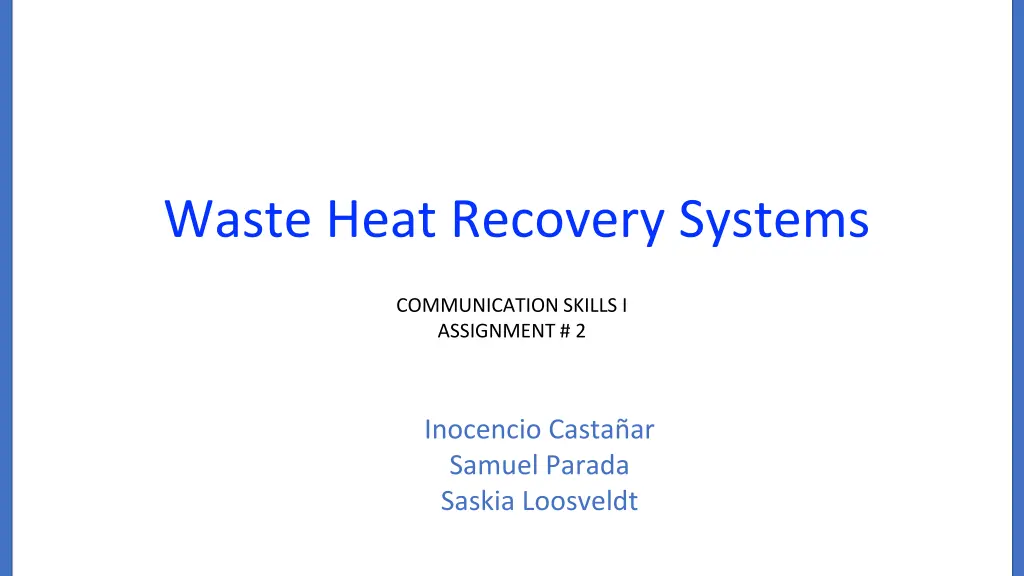 waste heat recovery systems