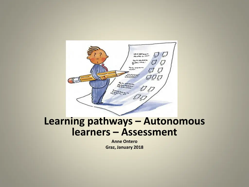 learning pathways autonomous learners assessment