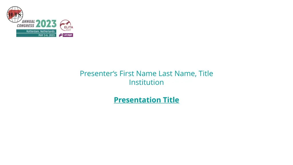 presenter s first name last name title institution