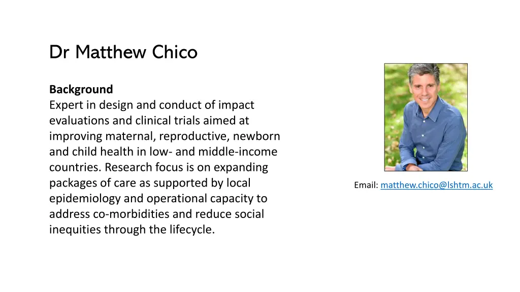 dr matthew chico