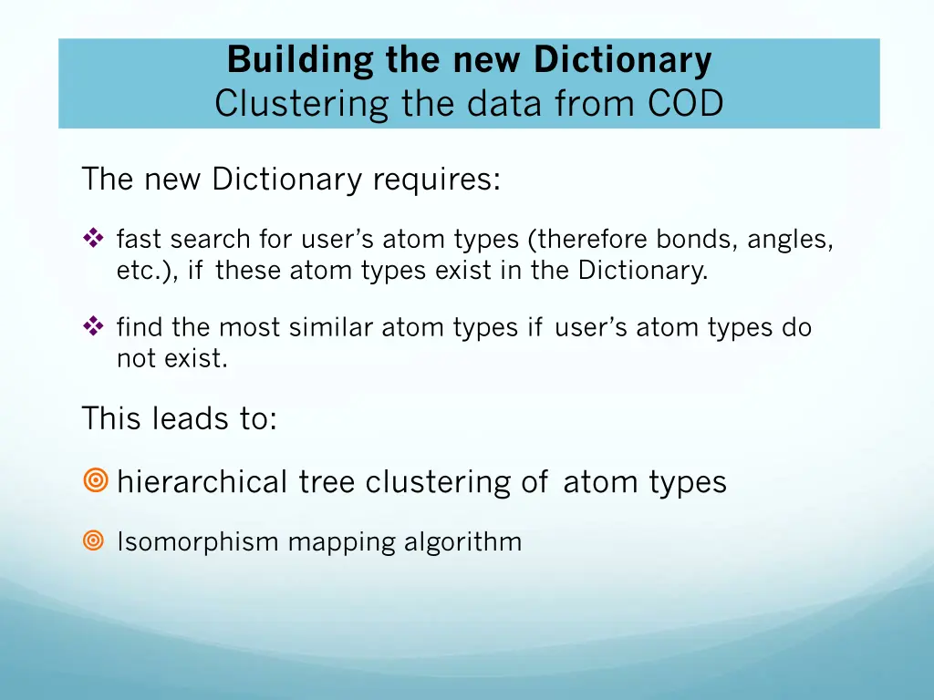 building the new dictionary clustering the data