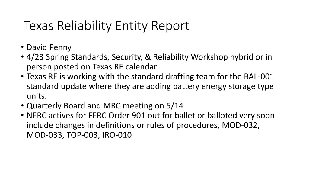 texas reliability entity report