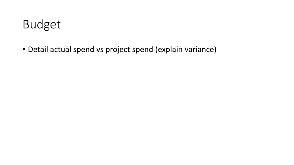 budget