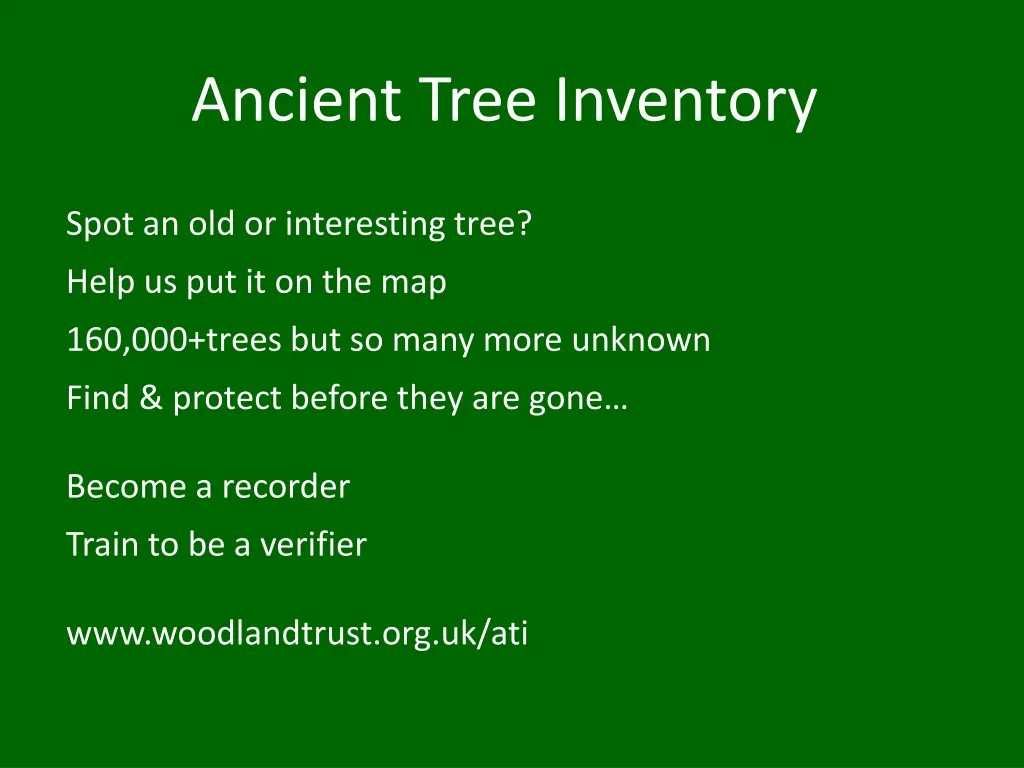 ancient tree inventory