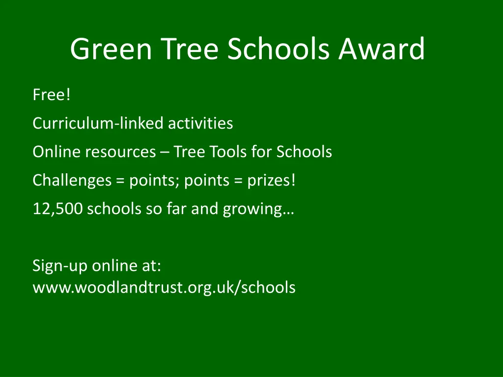 green tree schools award