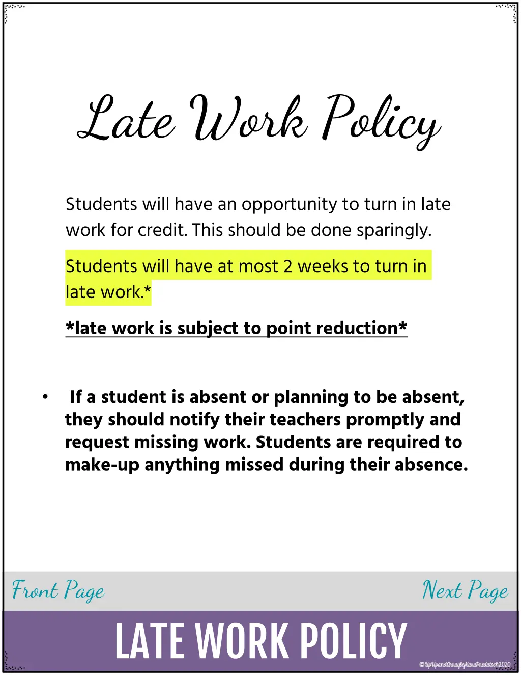 late work policy