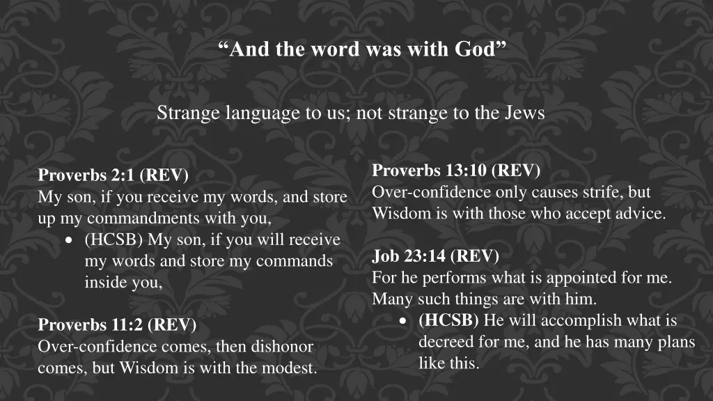 and the word was with god