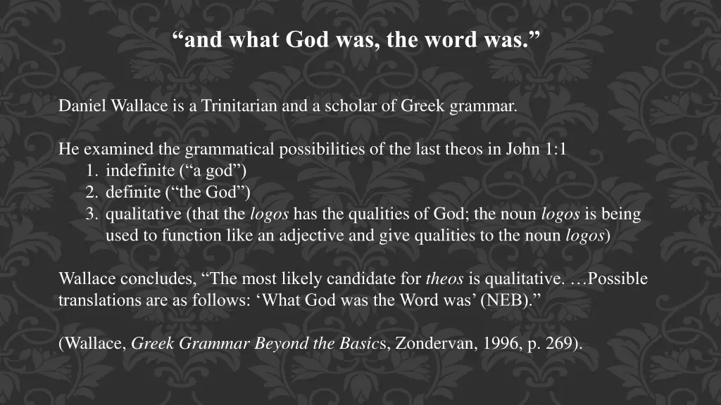 and what god was the word was 3