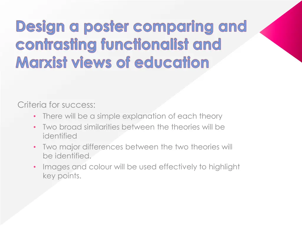 design a poster comparing and contrasting