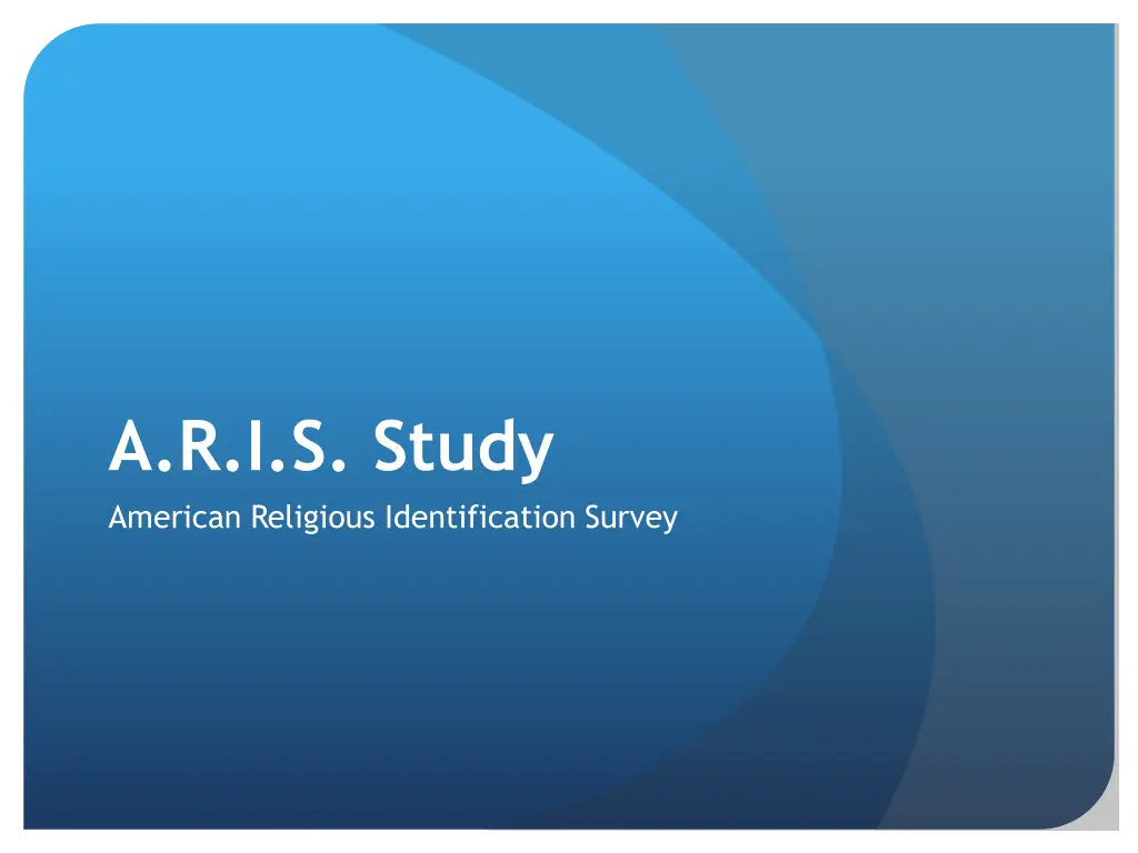 a r i s study american religious identification
