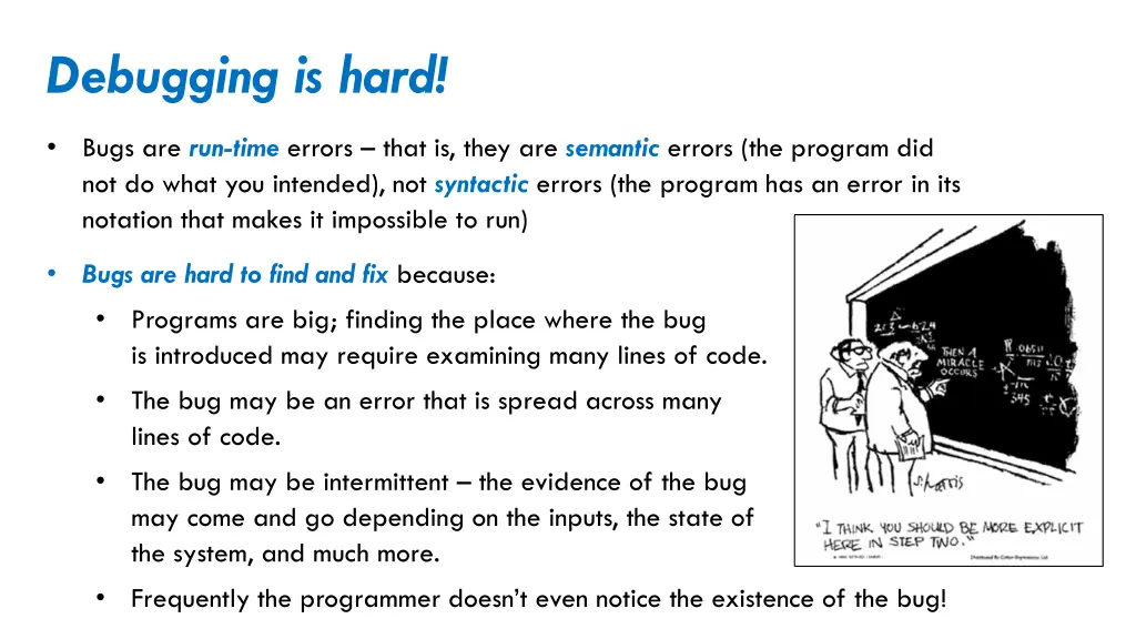 debugging is hard