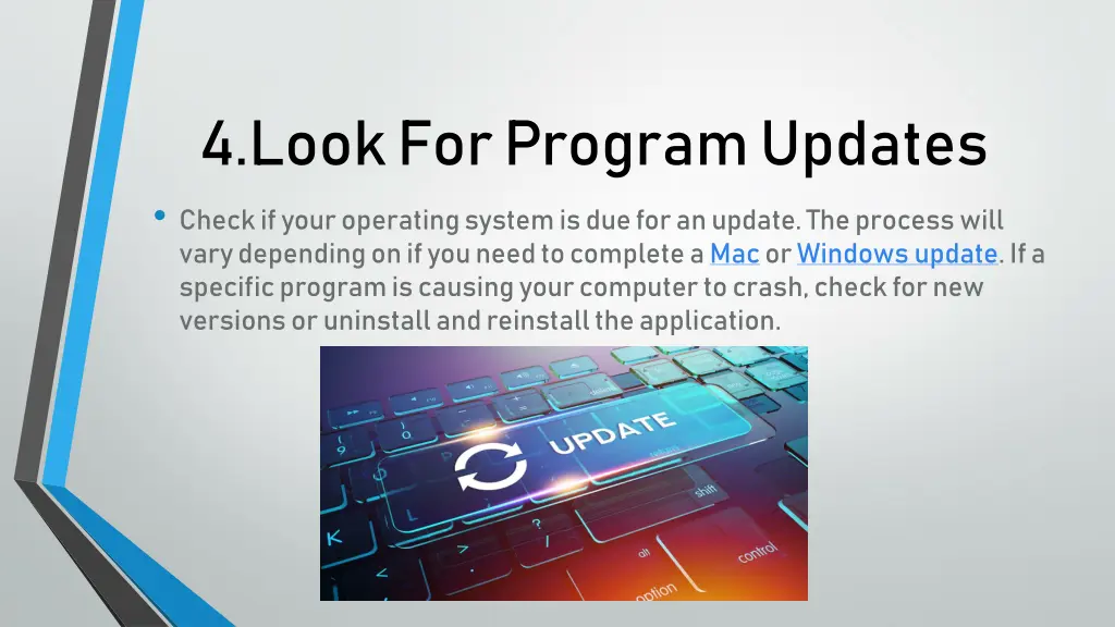 4 look for program updates check if your