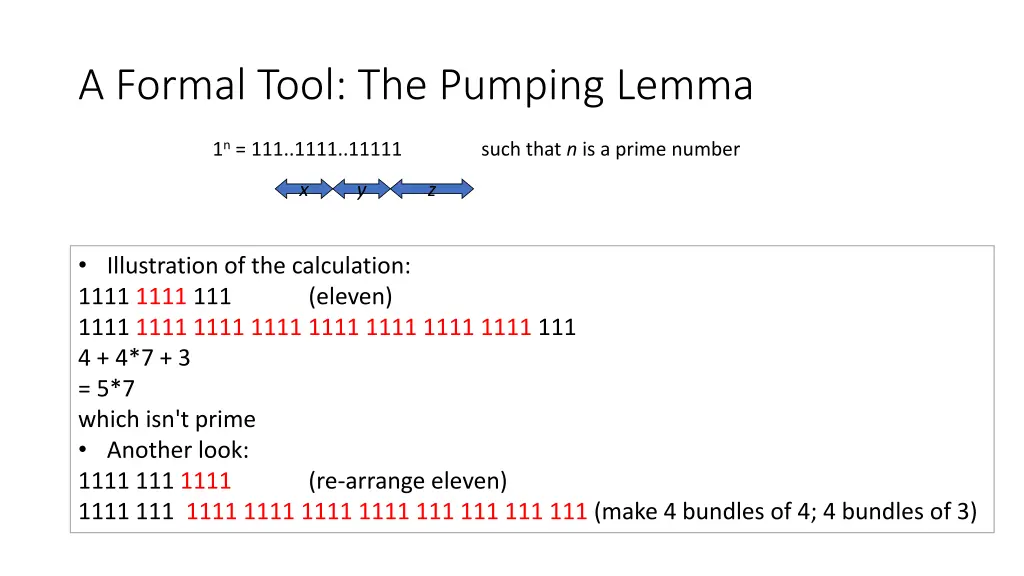 a formal tool the pumping lemma 6