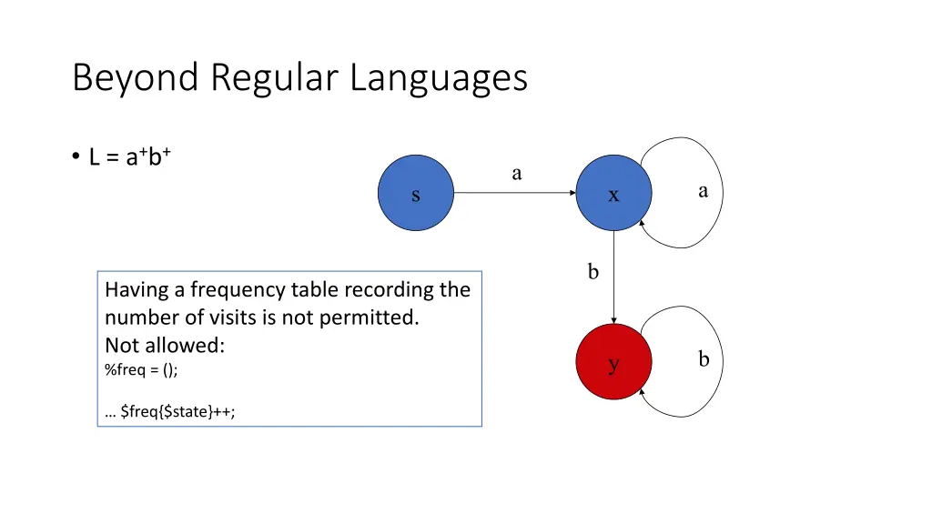 beyond regular languages 1