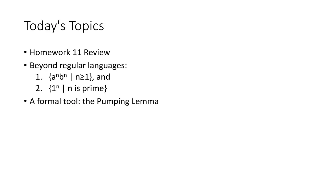 today s topics