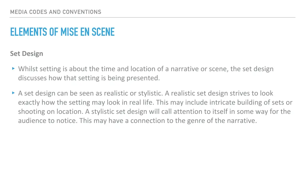 media codes and conventions 1