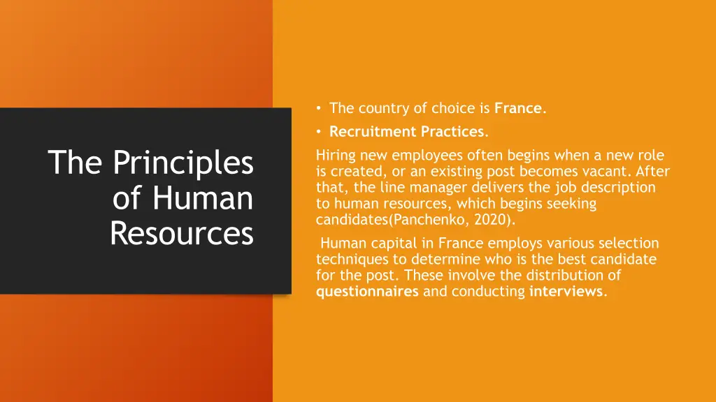 the country of choice is france recruitment