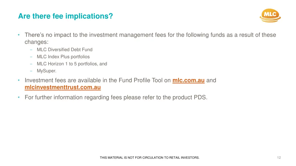 are there fee implications