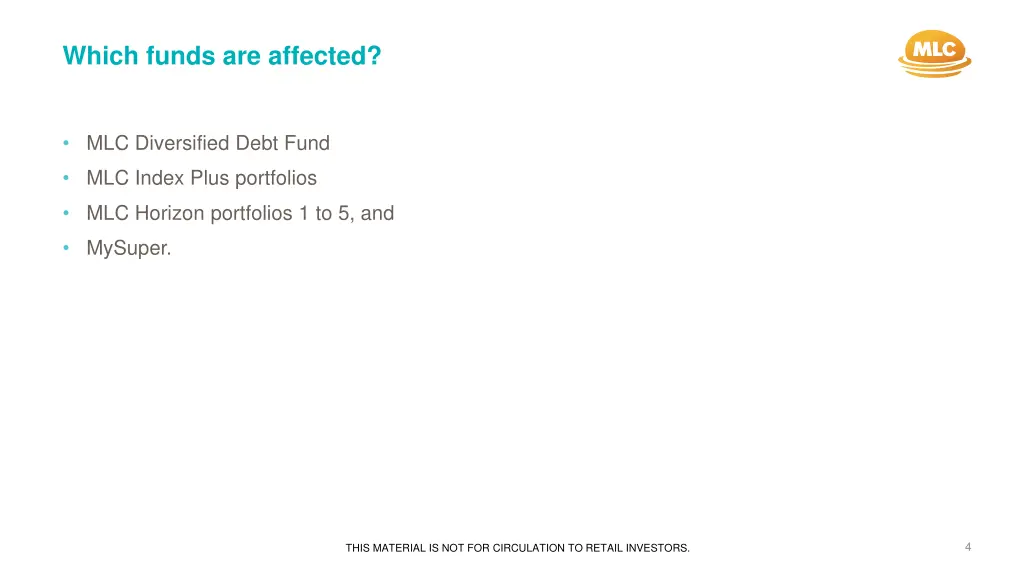 which funds are affected