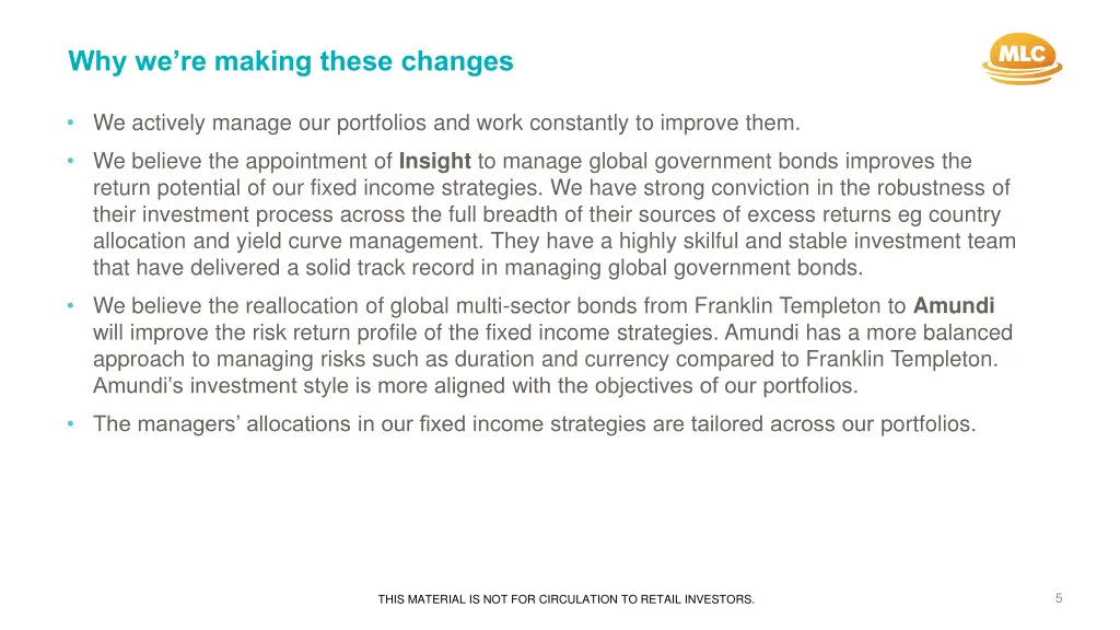 why we re making these changes
