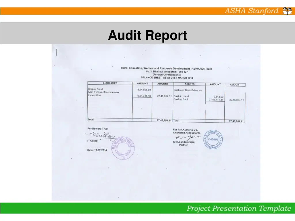 audit report