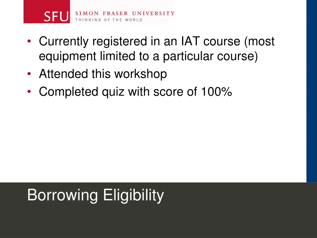 currently registered in an iat course most