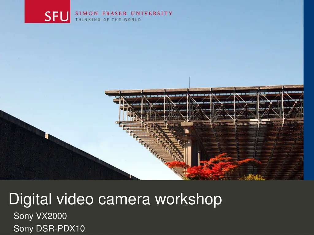 digital video camera workshop sony vx2000 sony