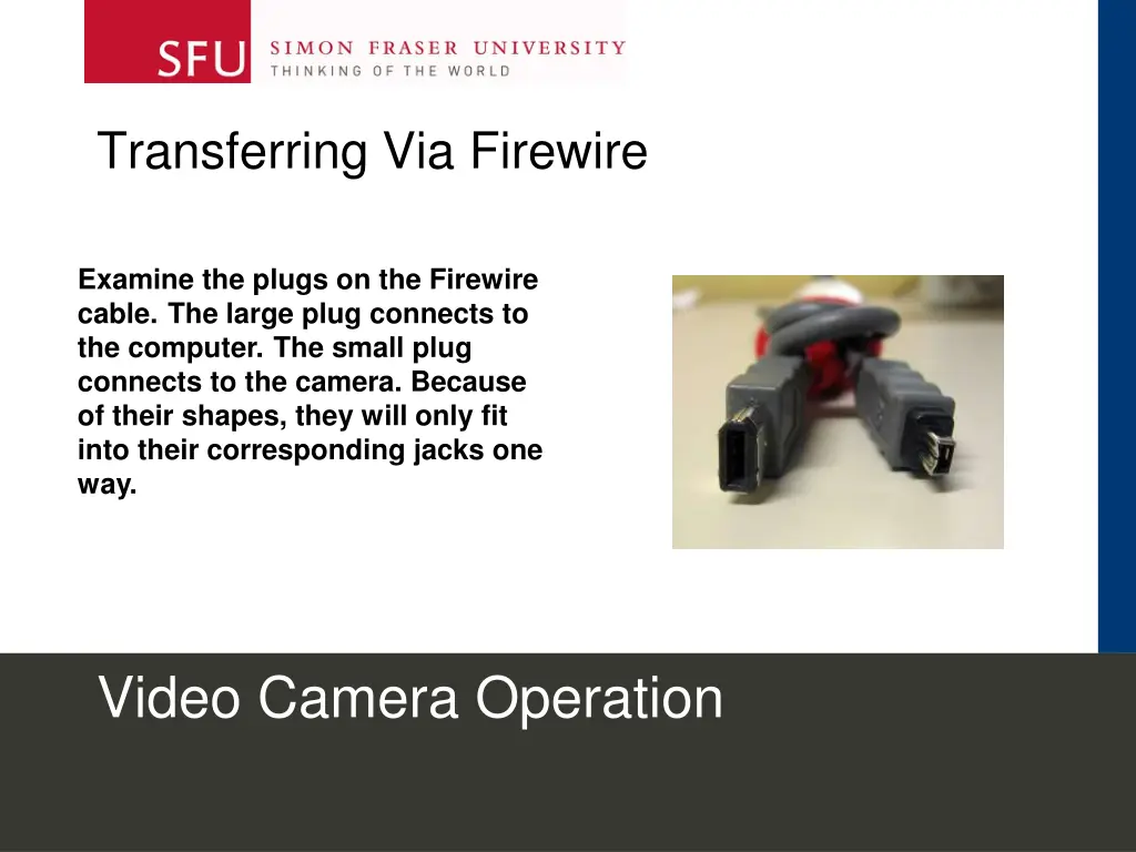 transferring via firewire