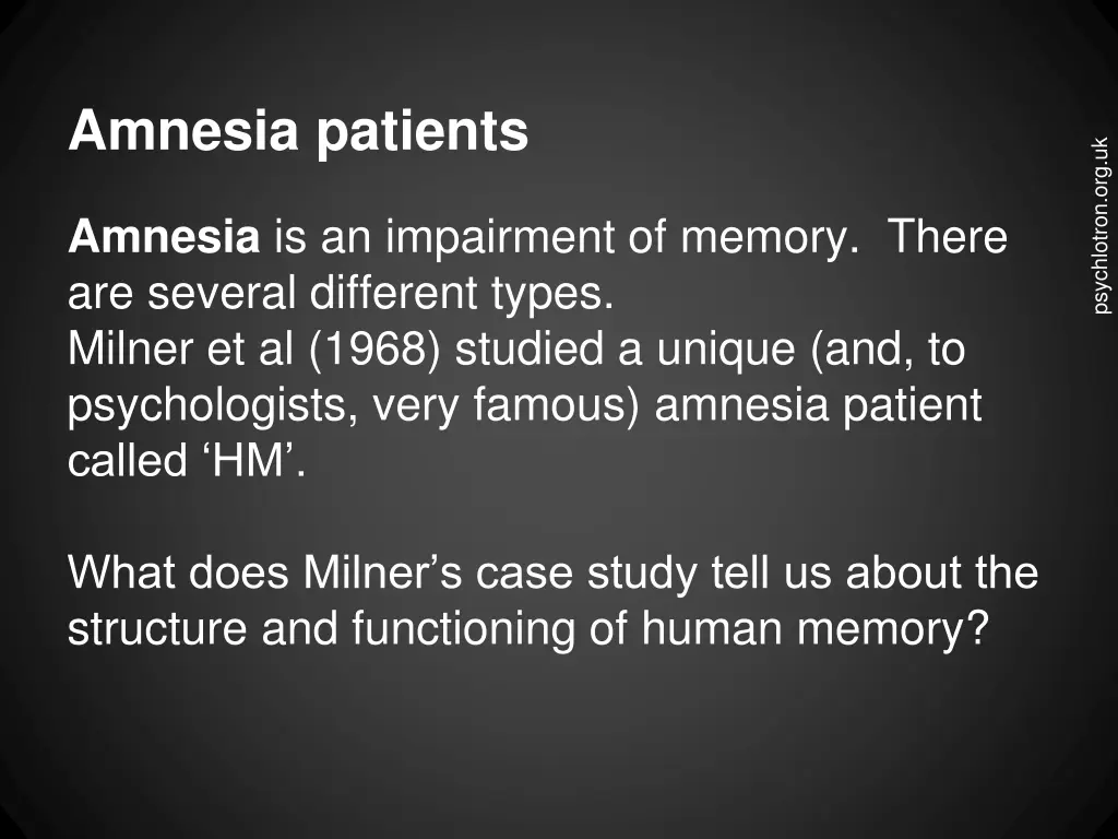 amnesia patients