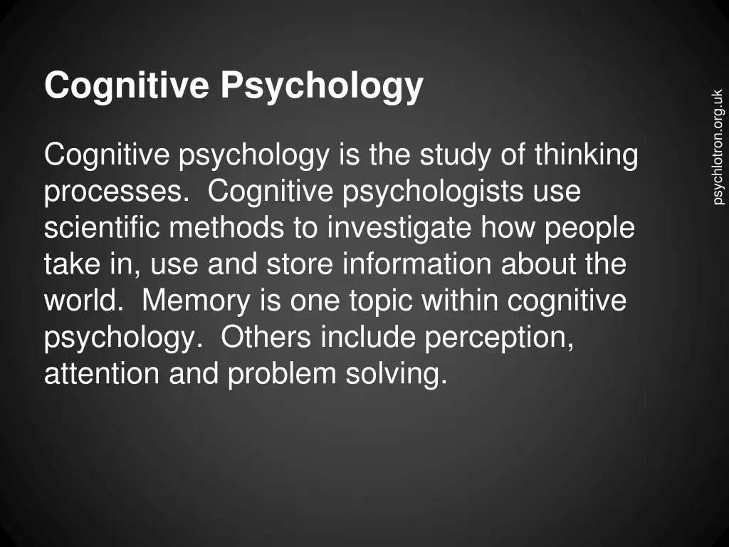 cognitive psychology