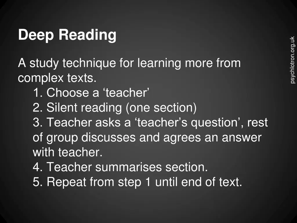 deep reading