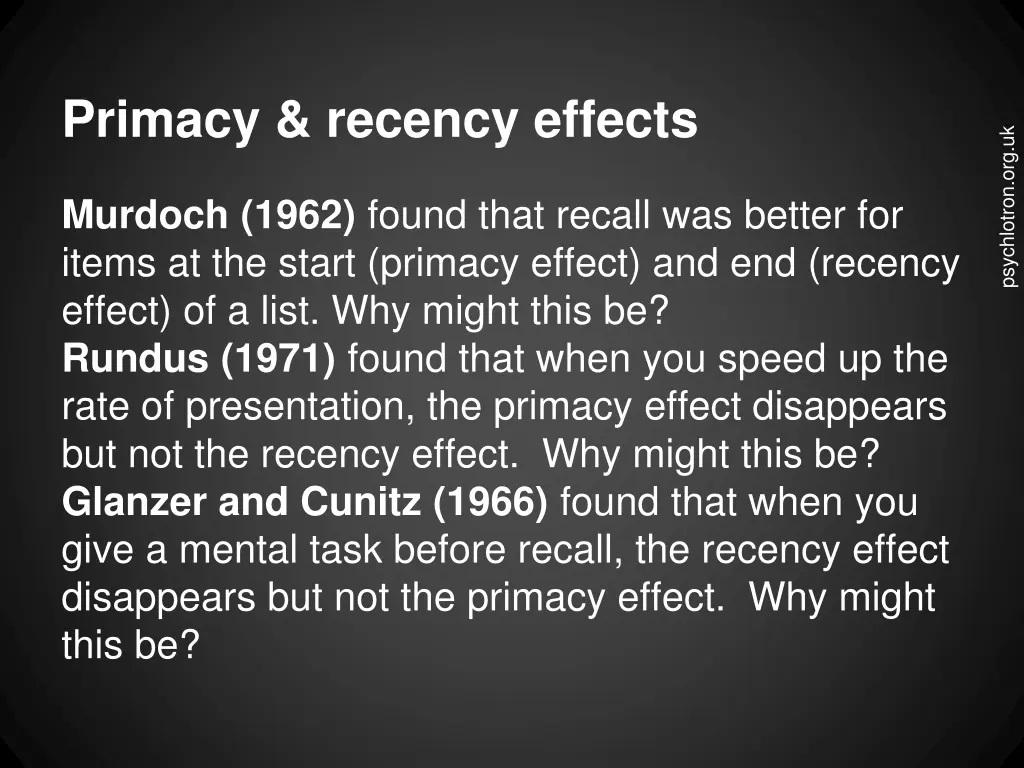 primacy recency effects 3