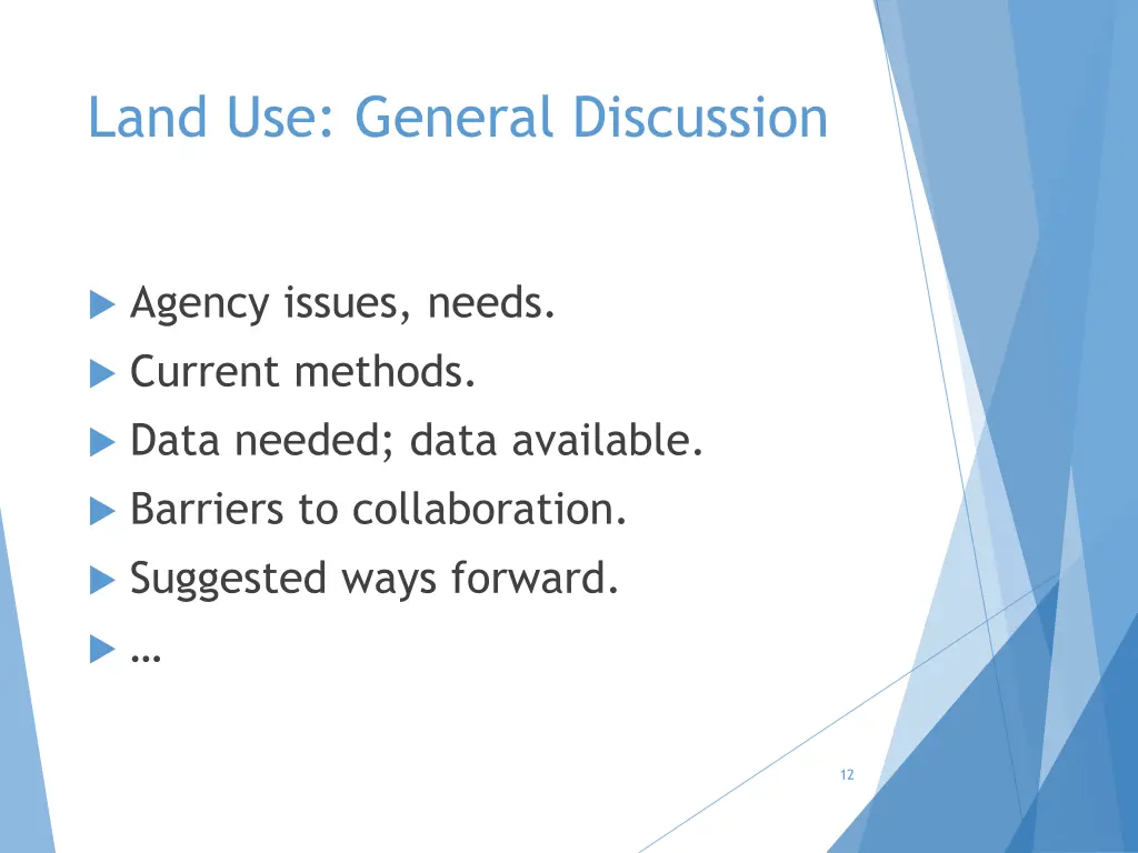 land use general discussion