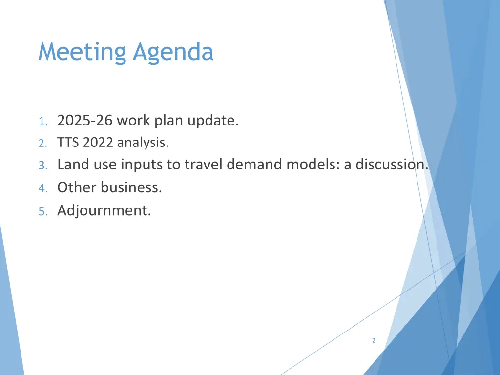 meeting agenda