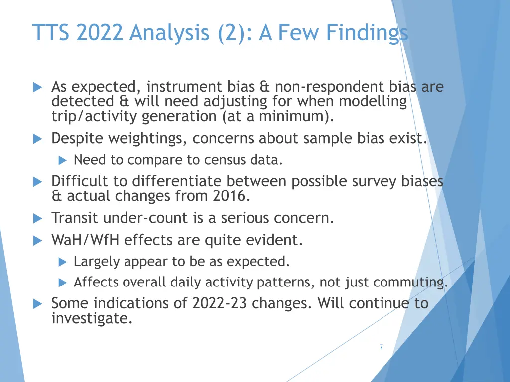 tts 2022 analysis 2 a few findings