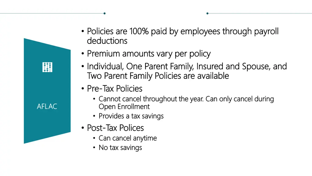 policies are 100 paid by employees through