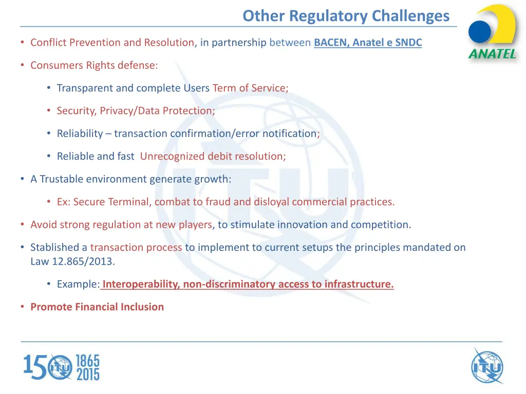 other regulatory challenges