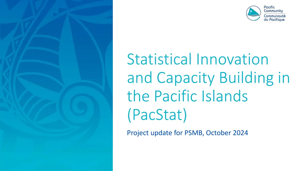 statistical innovation and capacity building