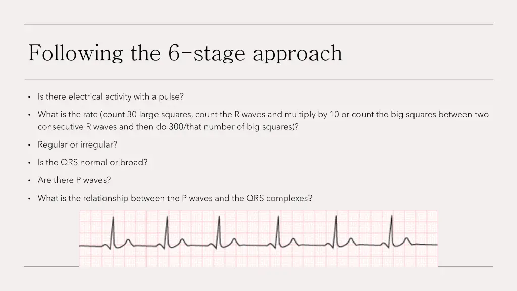 following the 6 stage approach