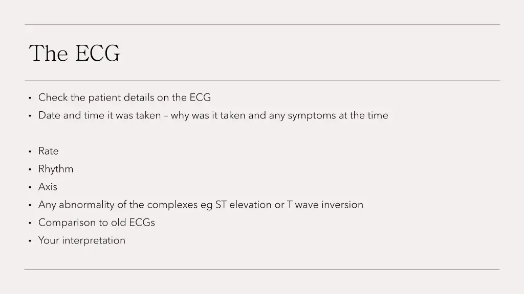 the ecg