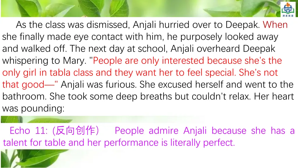as the class was dismissed anjali hurried over 1